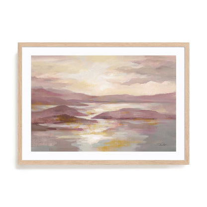 Pink and Gold Landscape Wall Art