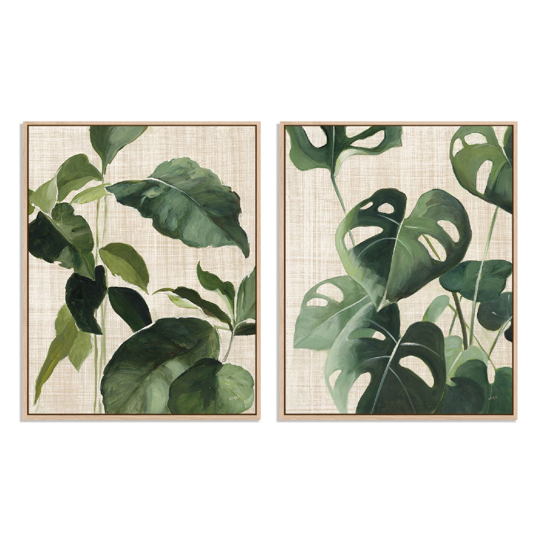 Tropical Study Linen II and IV Wall Art