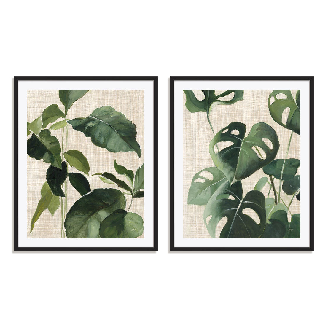 Tropical Study Linen II and IV Wall Art