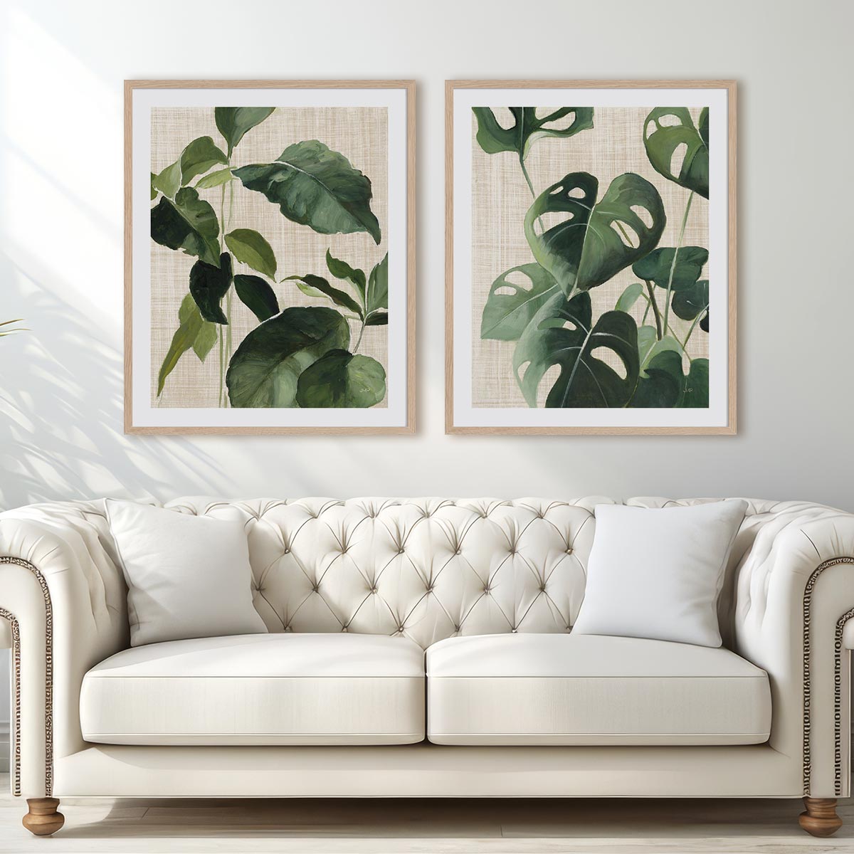 Tropical Study Linen II and IV Wall Art