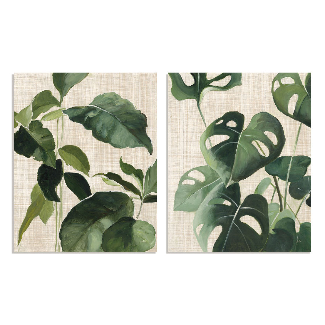 Tropical Study Linen II and IV Wall Art