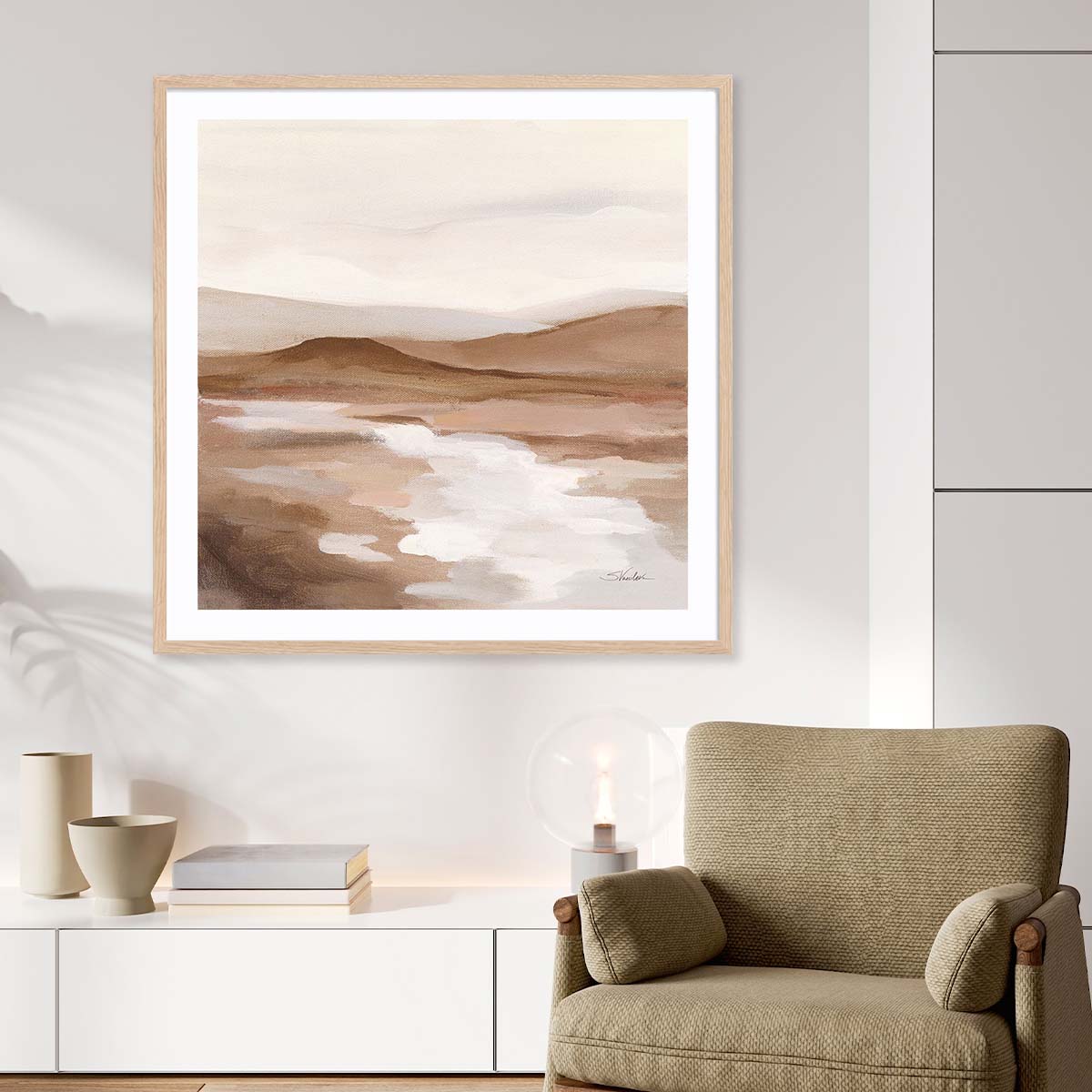 Cinnamon Riverbank II Light Wall Art