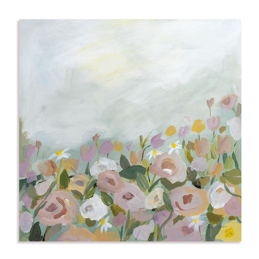 Blooming Landscape Art in Stretched Canvas, Framed Print Under Glass, and Gallery Wrapped Shadow Box Canvas