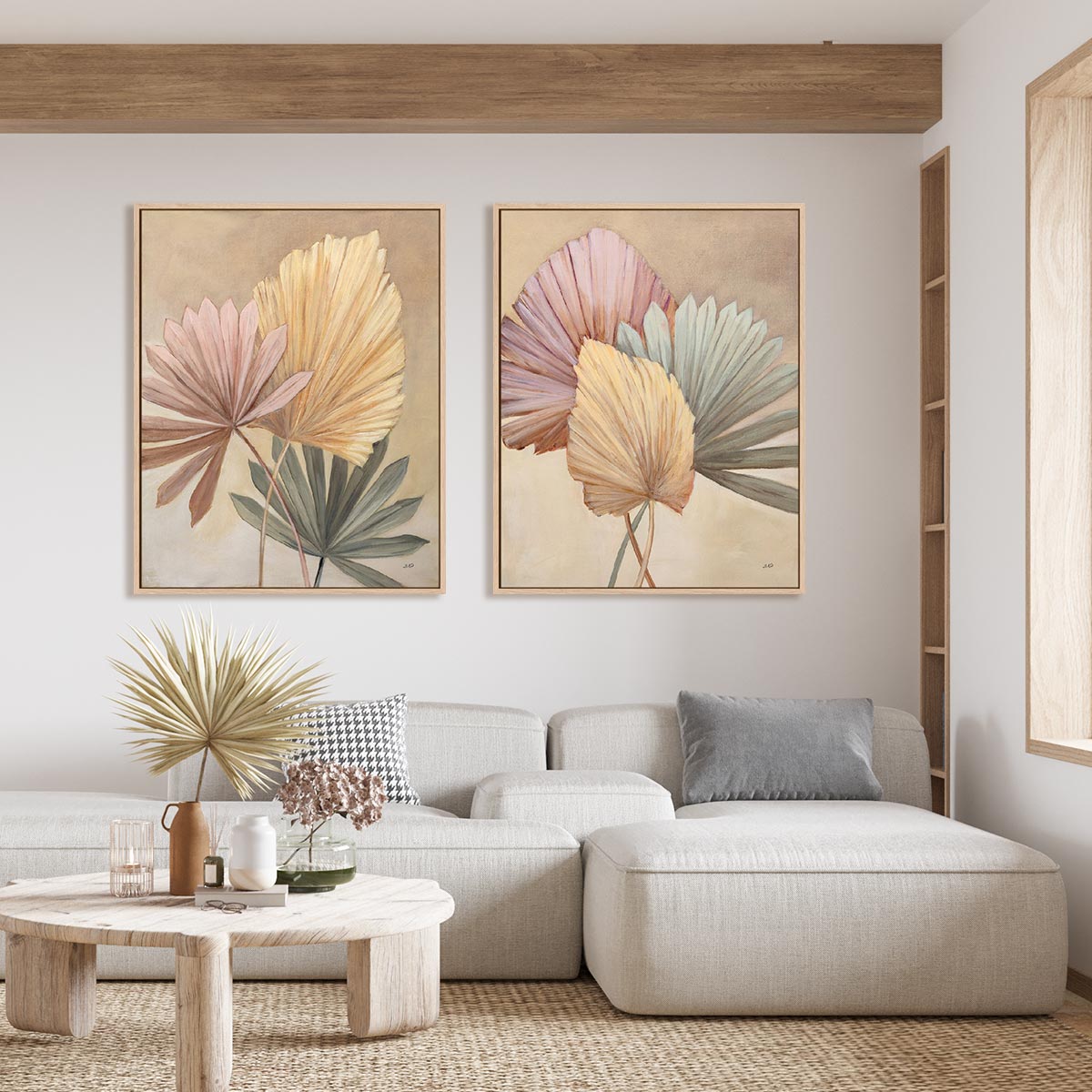 Sun Palms I and II Wall Art