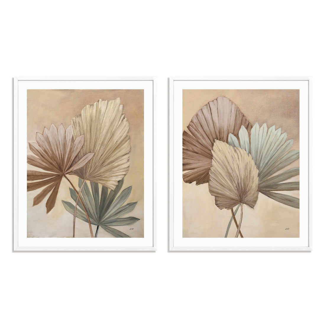 Sun Palms Neutral I and II Wall Art