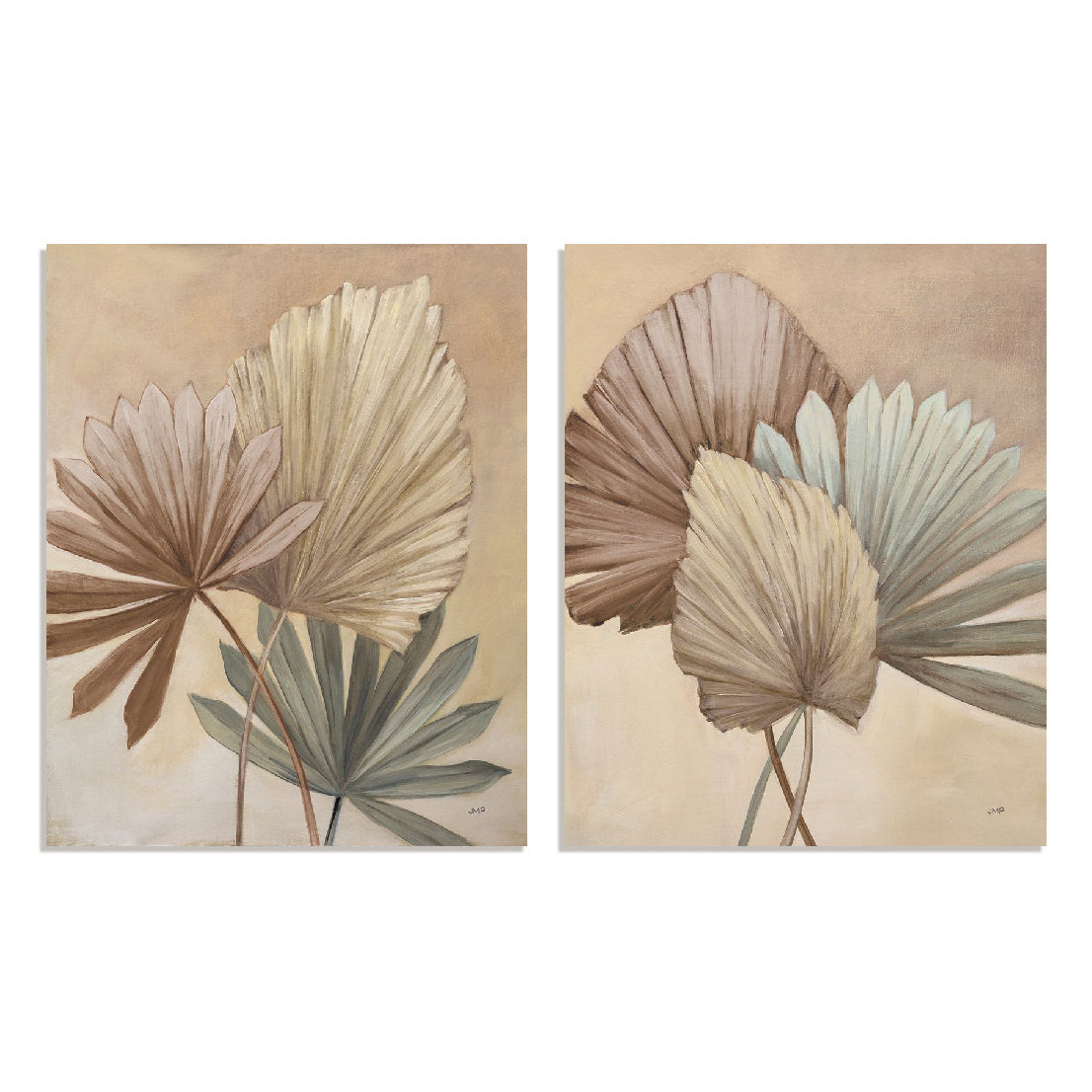 Sun Palms Neutral I and II Wall Art