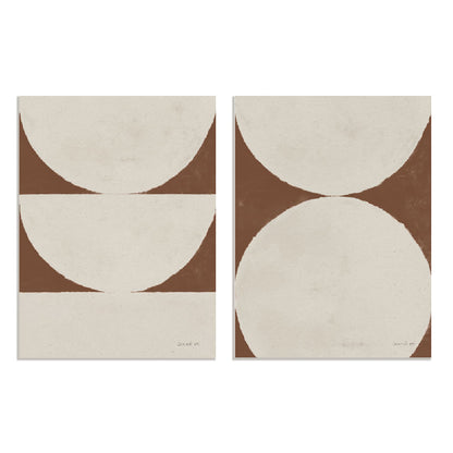 Elegant Balance Walnut Brown I and II Wall Art