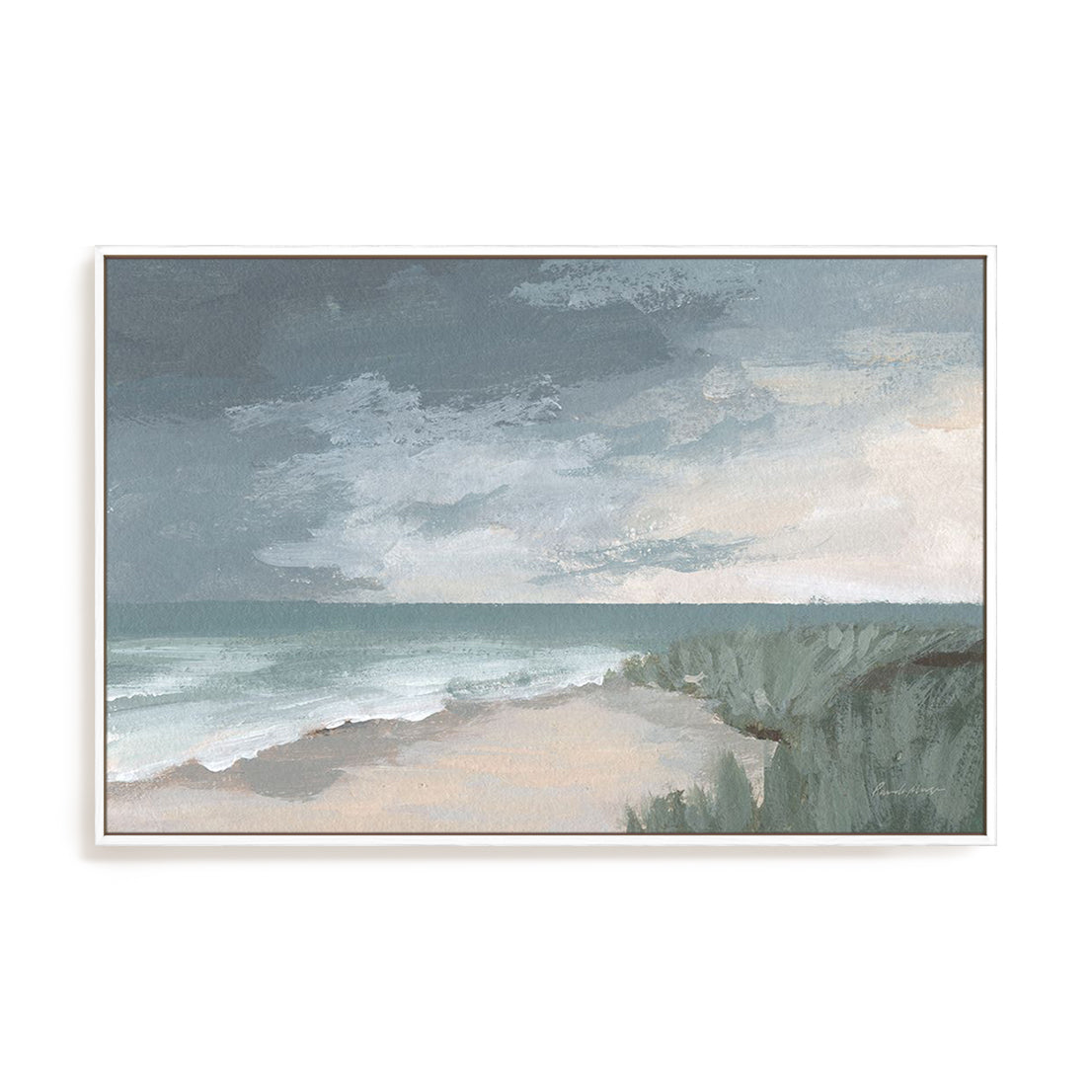 Sea View Art in Stretched Canvas, Framed Print Under Glass, and Gallery Wrapped Shadow Box Canvas