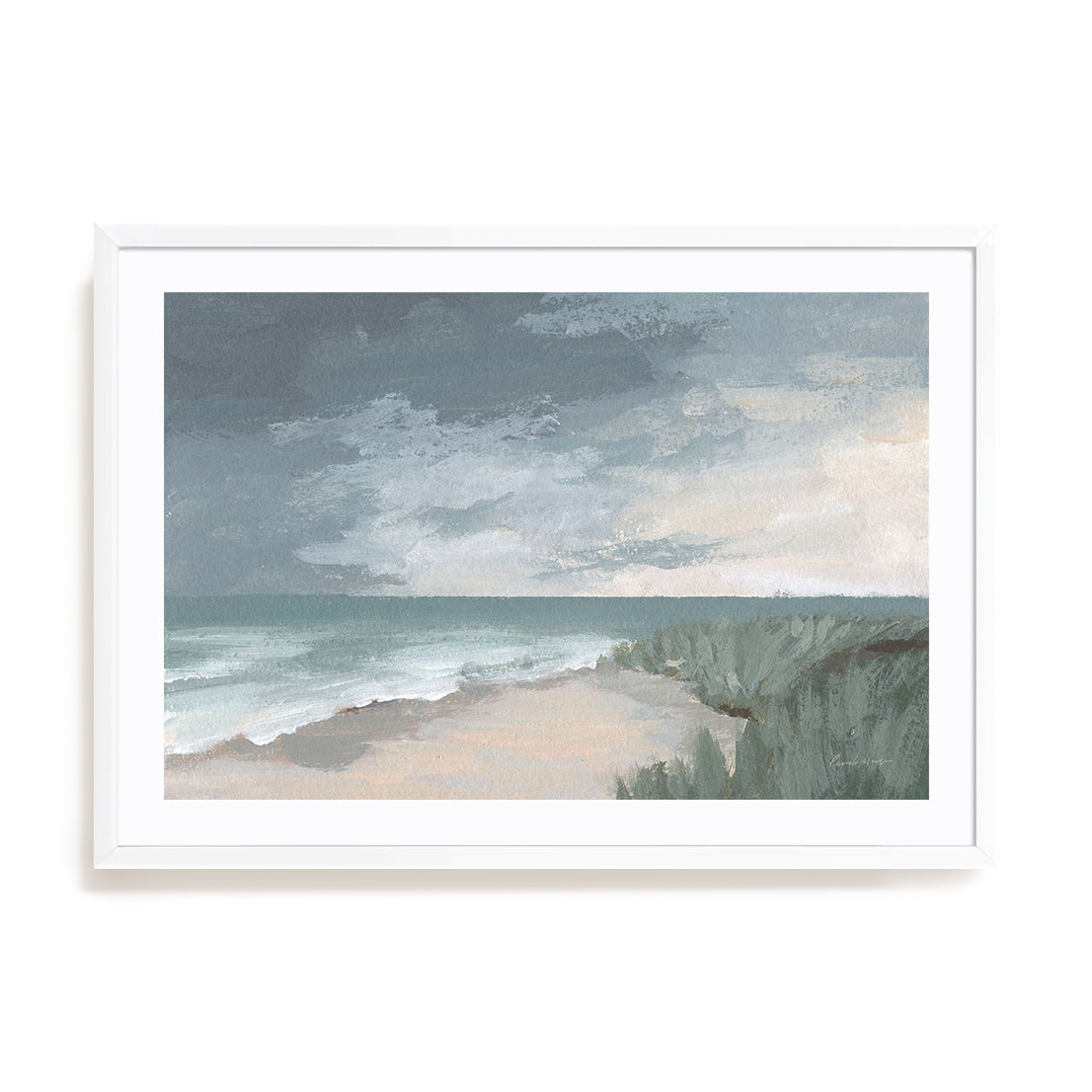 Sea View Art in Stretched Canvas, Framed Print Under Glass, and Gallery Wrapped Shadow Box Canvas