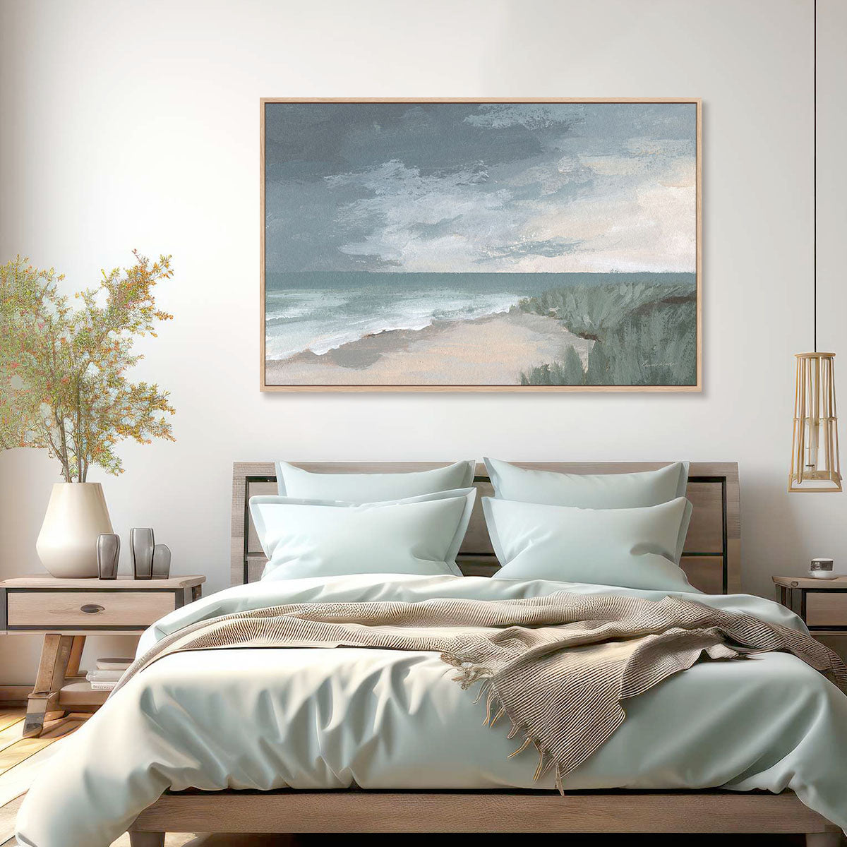 Sea View Art in Stretched Canvas, Framed Print Under Glass, and Gallery Wrapped Shadow Box Canvas