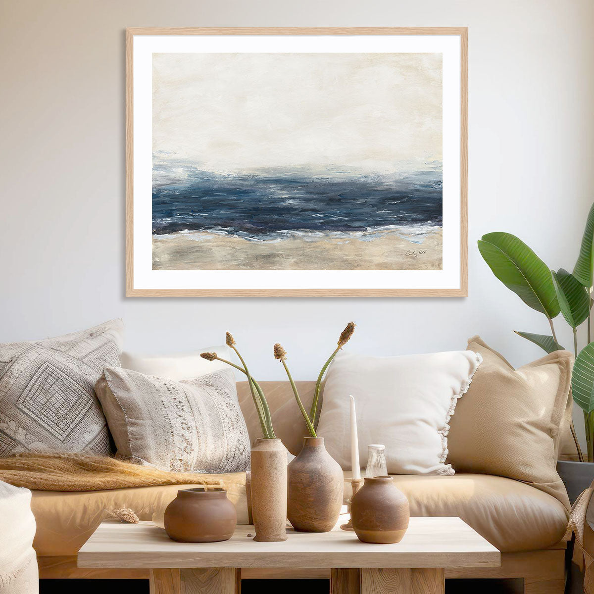 Sea Mood Art in Stretched Canvas, Framed Print Under Glass, and Gallery Wrapped Shadow Box Canvas