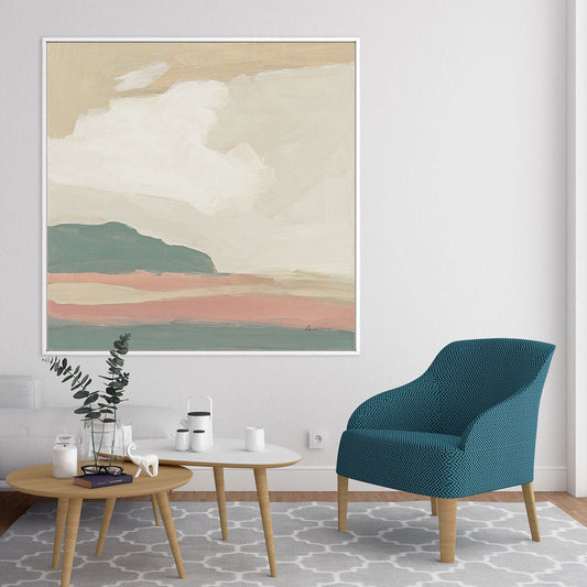 Pastel Landscape Framed Wall Art for Living Room, Bedroom, Hallways and Kitchen Spaces