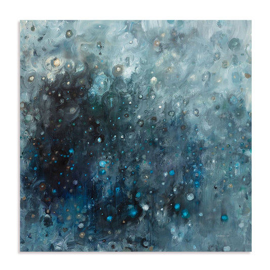 Rain in Gray and Blue Wall Art