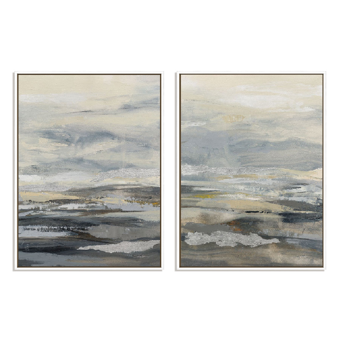 Silver Sand I and II Wall Art