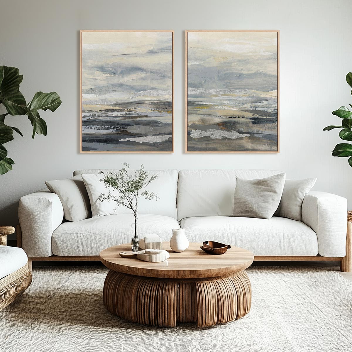 Silver Sand I and II Wall Art