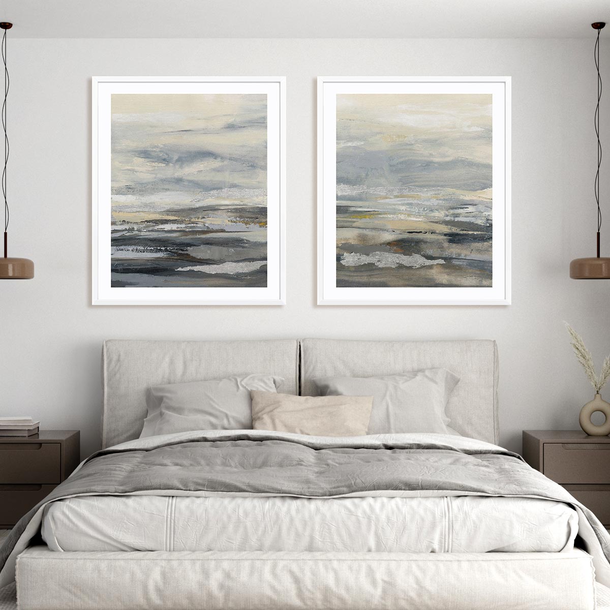 Silver Sand I and II Wall Art